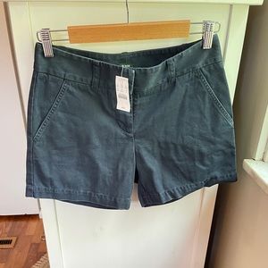 NWT J. Crew Low Fit 100% Cotton Navy Shorts! Size 0!